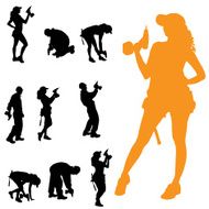 Vector Silhouette Of People N495