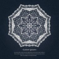 Beautiful lacy white tablecloth doily circular ornament Mandala N2