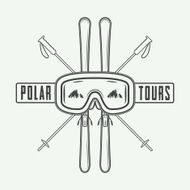 Vintage mountaineering and arctic expeditions logos badges N3