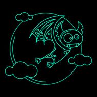 Vampire Dracula for Halloween Vector icon in style flat