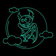 Vampire Dracula for Halloween Vector icon in style flat N3