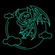 Vampire Dracula for Halloween Vector icon in style flat N7