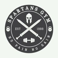 Gym logo in vintage style