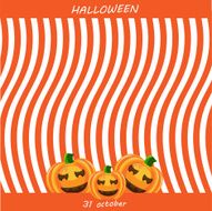 Pumpkins on stripes