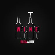 wine glass bottle ornate background