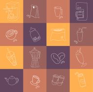 Coffee shop symbols - Illustration N2