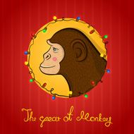 Bright colorful holiday card with a New year vector illustration N2