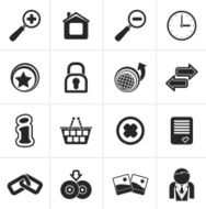 Black Web Site and Internet icons N3