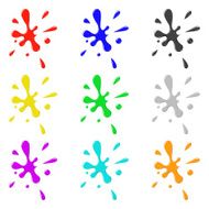 Colored vector ink illustration