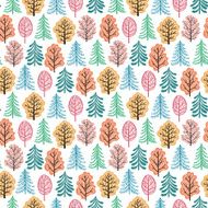 Autumn park seamless pattern
