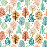 Autumn forest seamless pattern N5