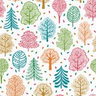 Autumn park seamless pattern N3