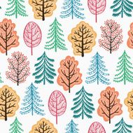 Autumn forest seamless pattern N6