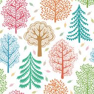 Autumn park seamless pattern N4