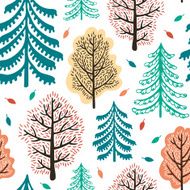 Autumn forest seamless pattern N7
