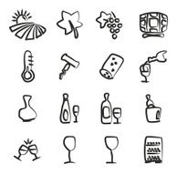Wine Icons Freehand N2