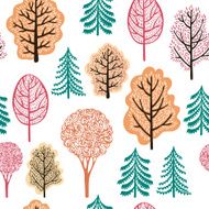 Autumn park seamless pattern N5