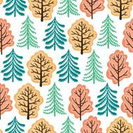 Autumn forest seamless pattern N8