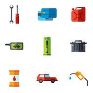 Fuel pump gas station icons N4
