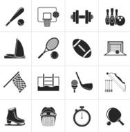 Black Sport objects icons N2
