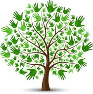 Tree green hands N2