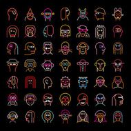 Set of vector avatars N2