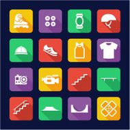 Inline Icons Flat Design N2
