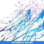 Colored blots on the white background