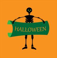 Halloween banner skull