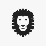 Black Lion Head Icon Vector Illustration
