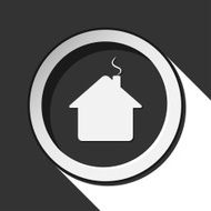 black icon - home with shadow