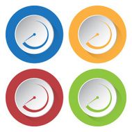 set of four icons - dial symbol