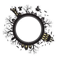 Halloween round card
