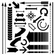 Set of different cursors Design elements