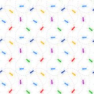 Seamless pattern with color ant and lines Vector N2