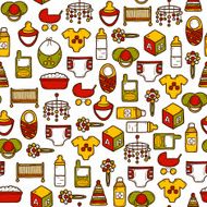 Seamless baby care background