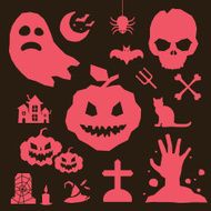 Halloween vector icons set N36