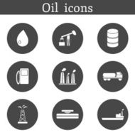 Set of oil icons