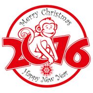 Monkey on white background 3