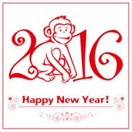 Monkey on white background 2