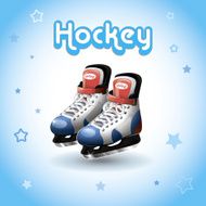 Ice hockey skates vector