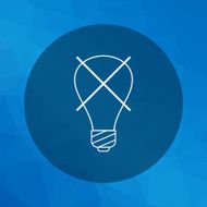 Crossed lightbulb
