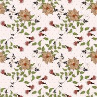 Seamless background with flowers on a white N2
