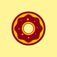 Fast food vector icon Donut pictogram N2