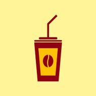 Fast food vector icon Coffee pictogram N2