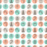 New Year Christmas seamless pattern N2