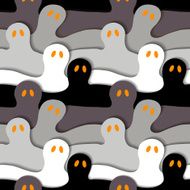 Seamless background with silhouettes of ghosts N2