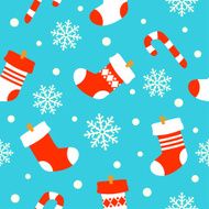 New Year seamless background socks with gifts
