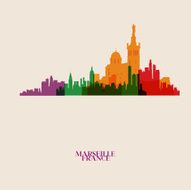 Vector silhouettes of the city N4