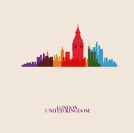 Vector silhouettes of the city N6